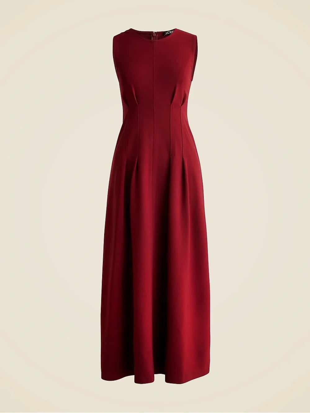 New J. Crew Nadia Ponte Sleeveless Dress Midi Bordeaux Berry Women’s Size Small
